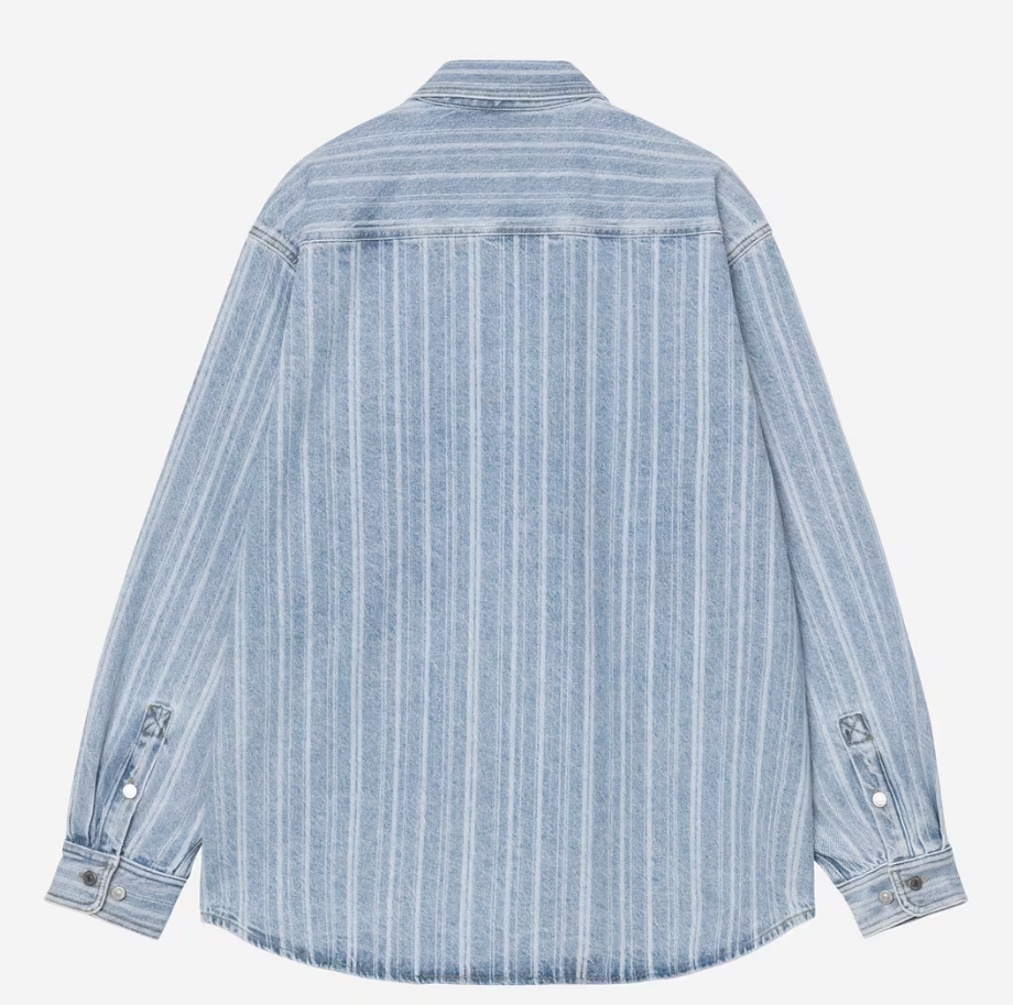 Carhartt WIP Rylan Stripe Shirt Jacket- Blue