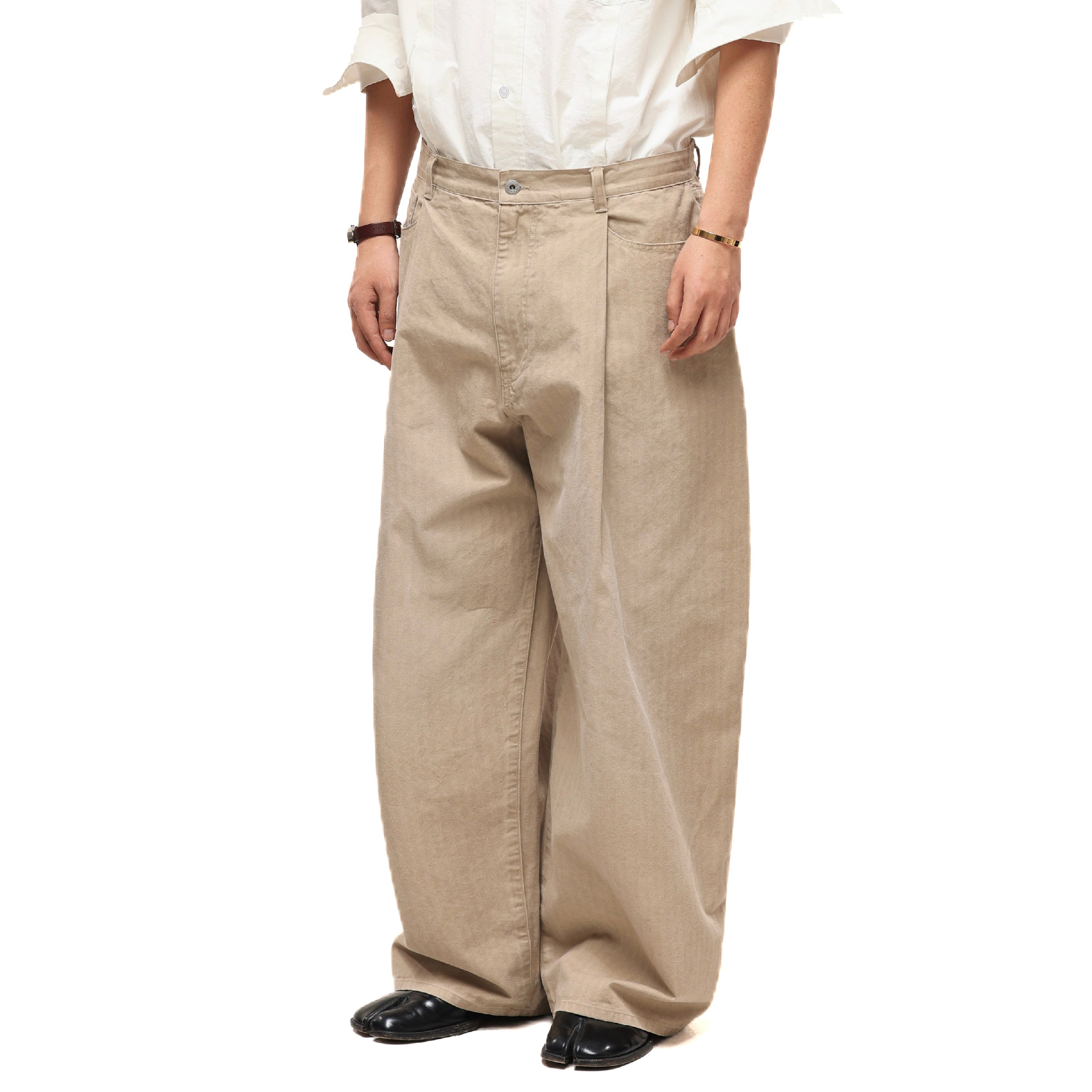 6cRAyon Vintage Herringbone Washed Trousers 復古水洗長褲