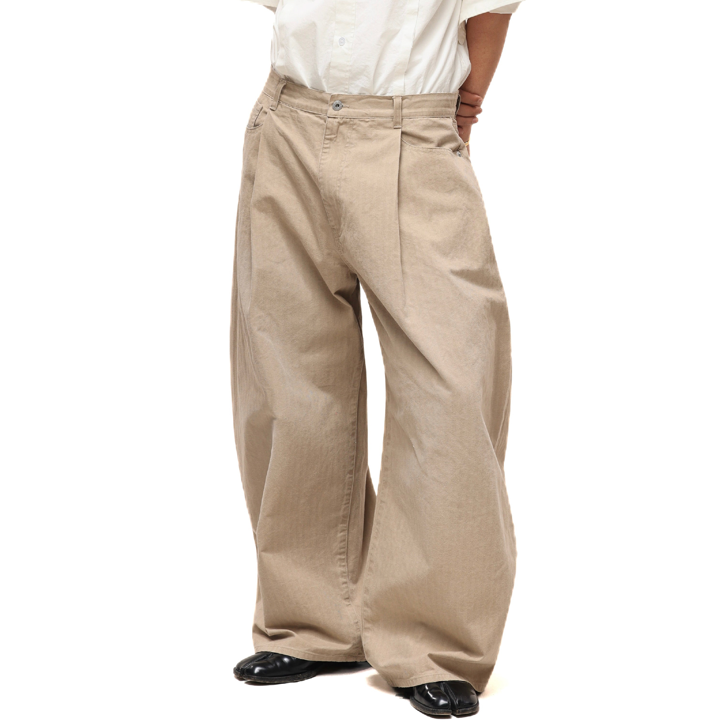 6cRAyon Vintage Herringbone Washed Trousers 復古水洗長褲