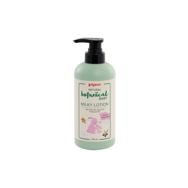 Pigeon Natural Botanical Baby Milky Lotion 500ml (24h Moisture)