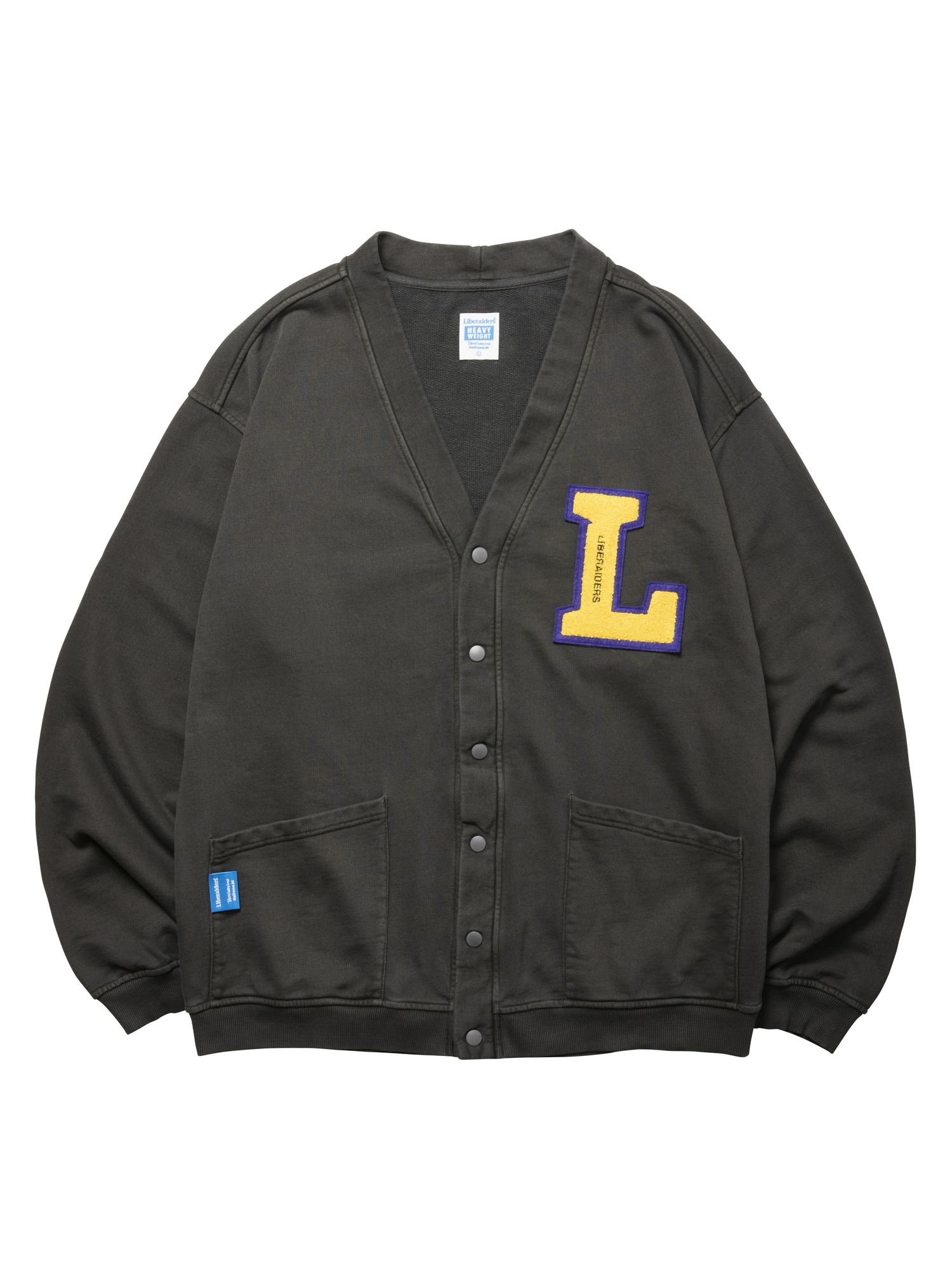 LIBERAIDERS GARMENT DYED SWEAT CARDIGAN 773022503 CHA