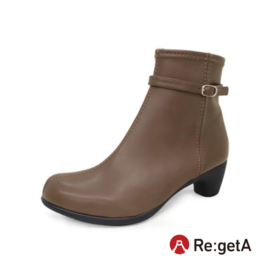 大阪樂步健康鞋 Re:getA側拉鍊短靴R6002(CHA-炭灰色)