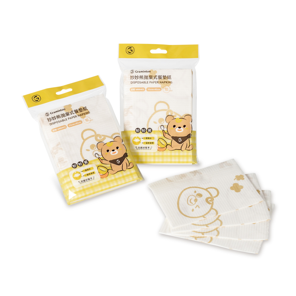 拋棄式餐墊紙_妙妙熊