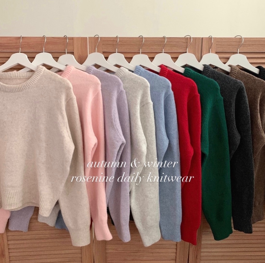 【24/12完額外95折優惠預訂】限時$99！韓國日常簡約冷衫（10色）