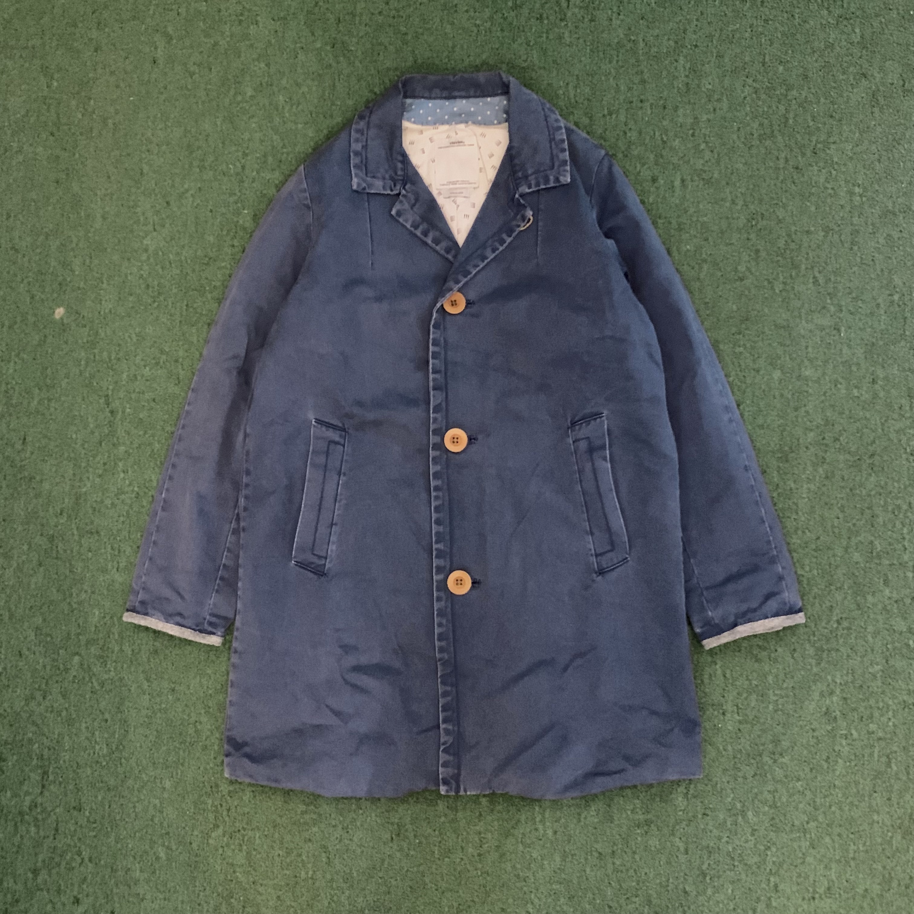 VISVIM MIES COAT (( USED A )) 中古美品 - BLUE SIZE 1 IN STOCK NOW (現貨發售中)