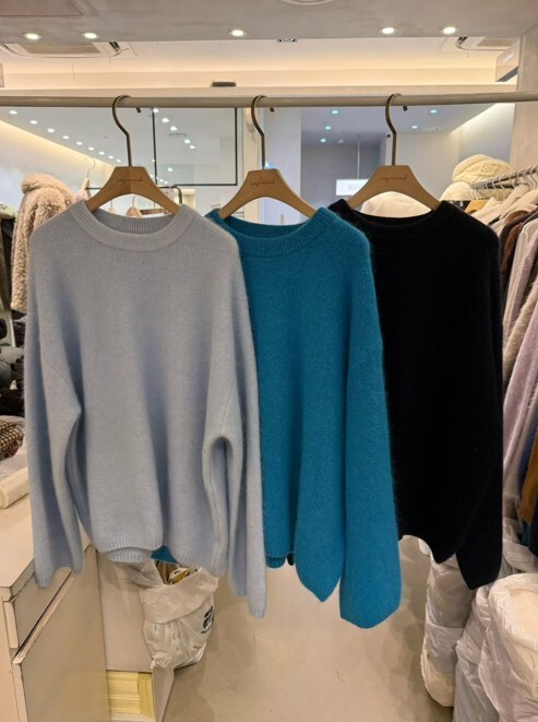 #AD94軟糯藍色系毛衣(水藍/藍/深藍)