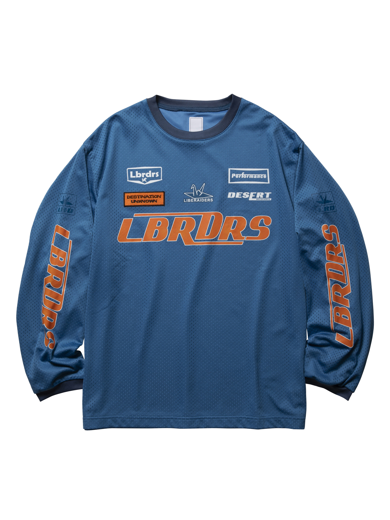 LIBERAIDERS MOTO CROSS CREWNECK 775022503 BLU