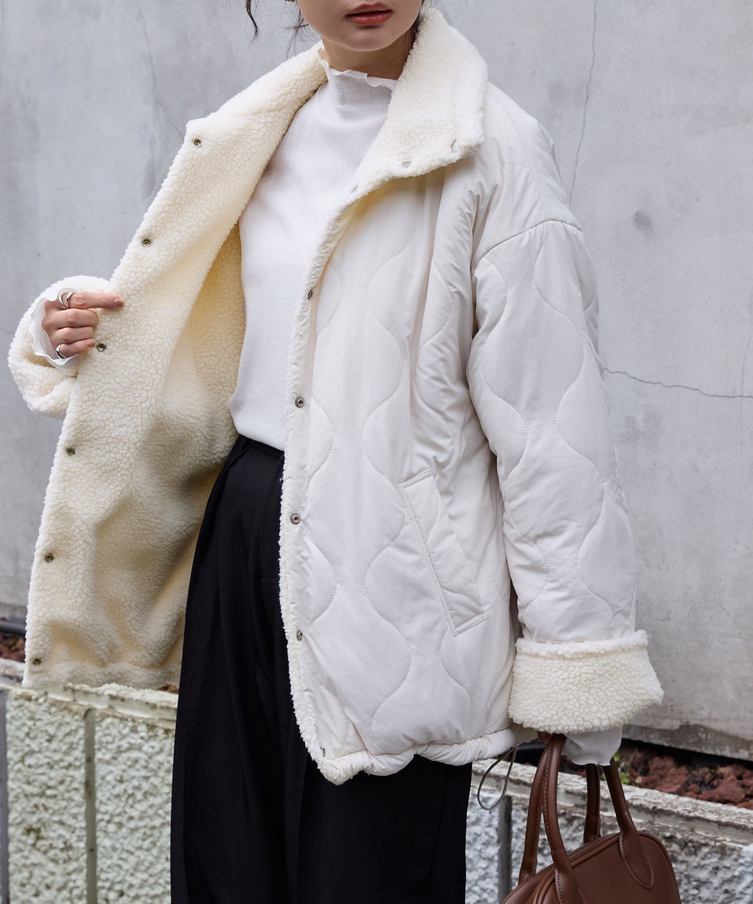 【預購】日本MONO-MART 雙面 可穿 2WAY 防風 羊羔毛 可立領 保暖 外套