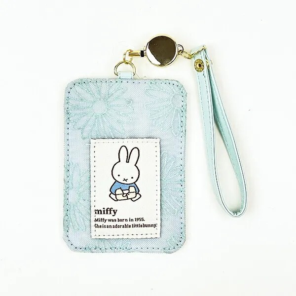 Miffy Pass Case Blue Flower Series