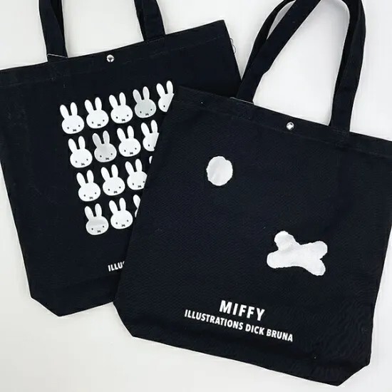 Miffy tote bag (Black)
