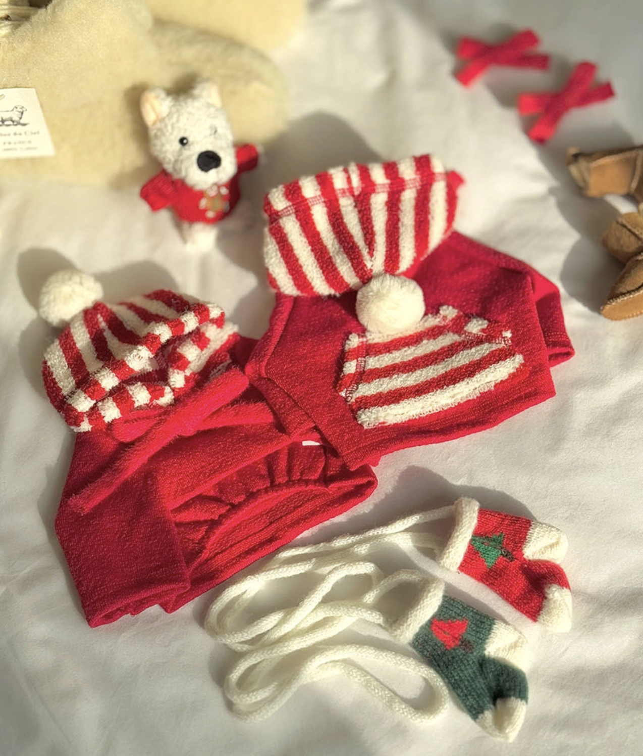 針織襪子斜背包