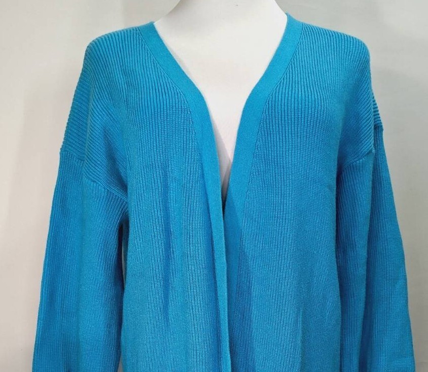 寬羅紋 領長版休閒針織外套 C13