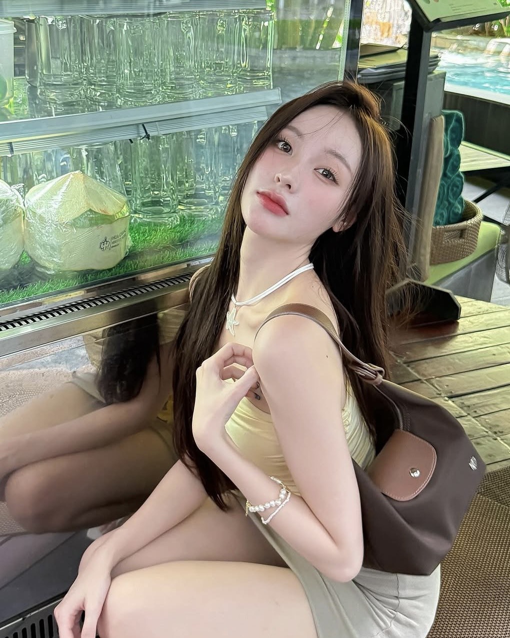 <小款!!>泰國 設計師品牌 Pony MO-YA 系列 尼龍 拼接 肩背包 小款