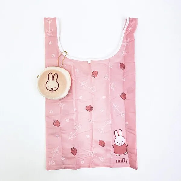 Miffy Eco Bag with Pouch (Strawberry)