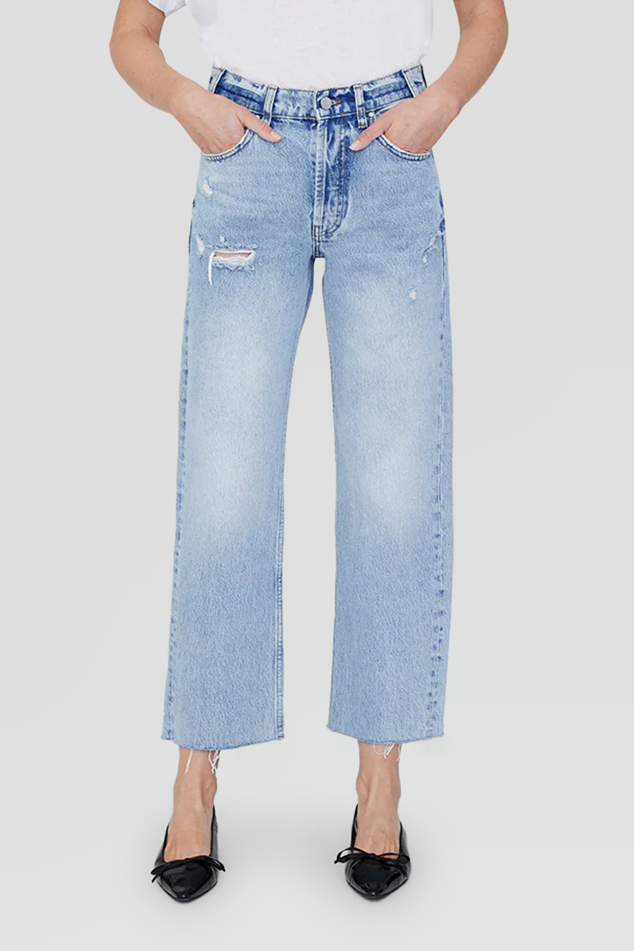 Anine Bing｜GAVIN 不收邊直筒牛仔褲