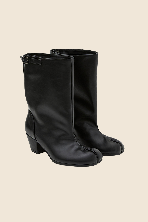 PAES - 寬版TABI靴 經典黑