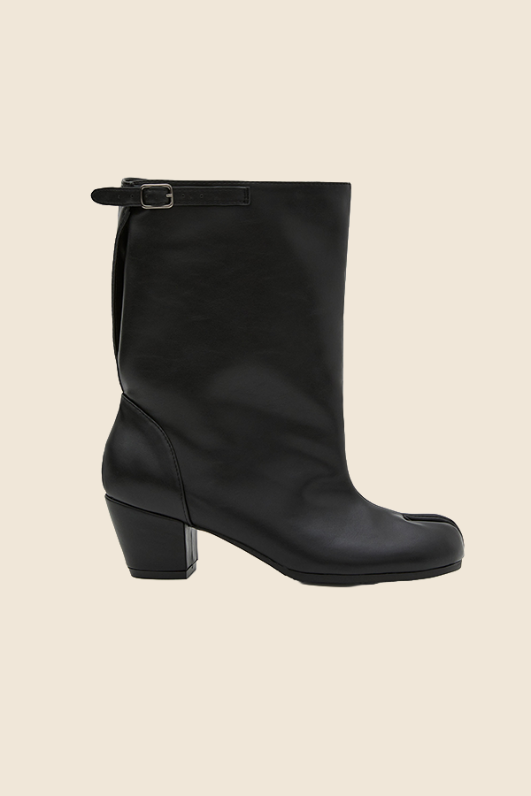 PAES - 寬版TABI靴 經典黑