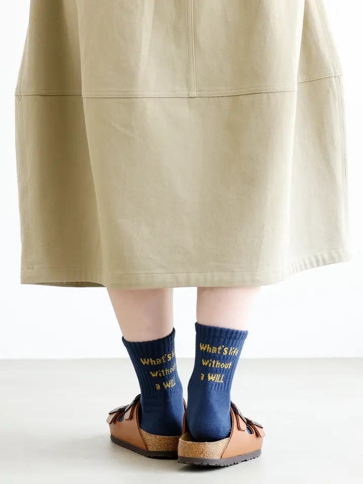 [連線優惠] 靴下屋 英文標語長襪