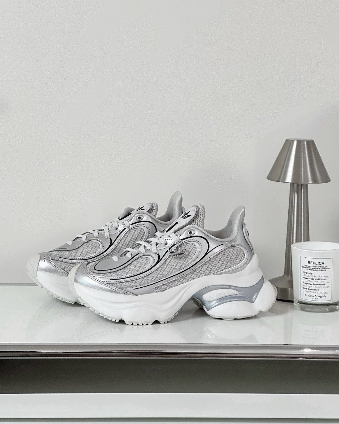 Adidas Originals Ozvenuz 增高 復古 厚底 老爹鞋 銀白