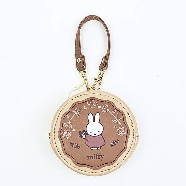 Miffy Round Macaron Pouch Chocolate