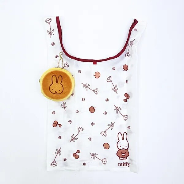 Miffy Eco Bag with Pouch, Cherry