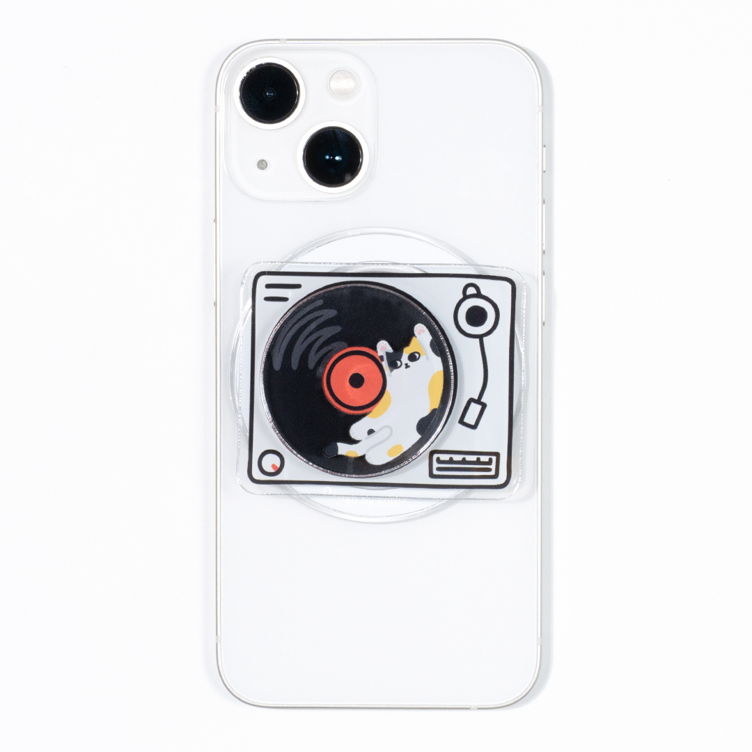 Sammyo store 磁吸手機支架 / 黑膠唱片三花貓