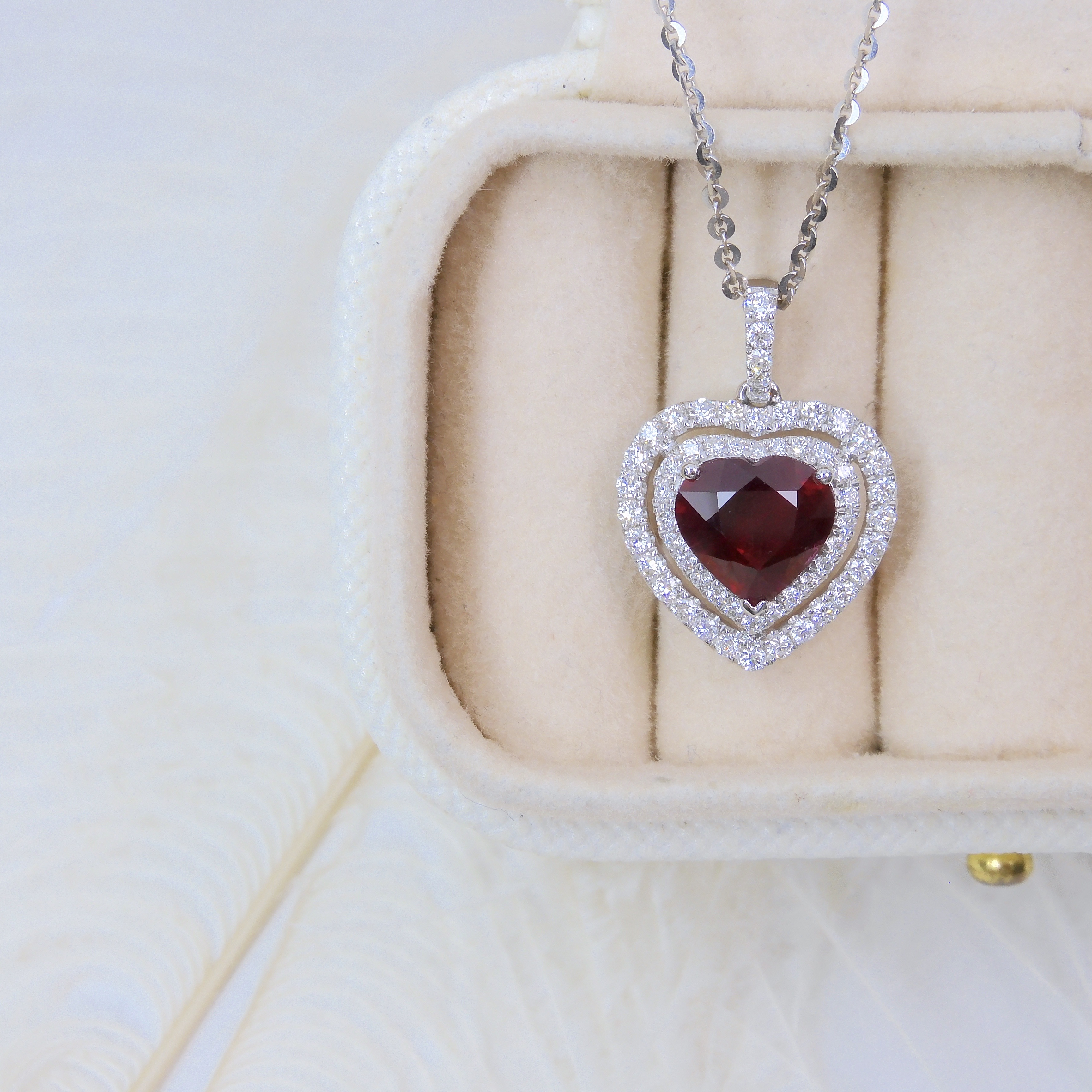 18K金 1.51 紅寶石吊墜 (配證書)