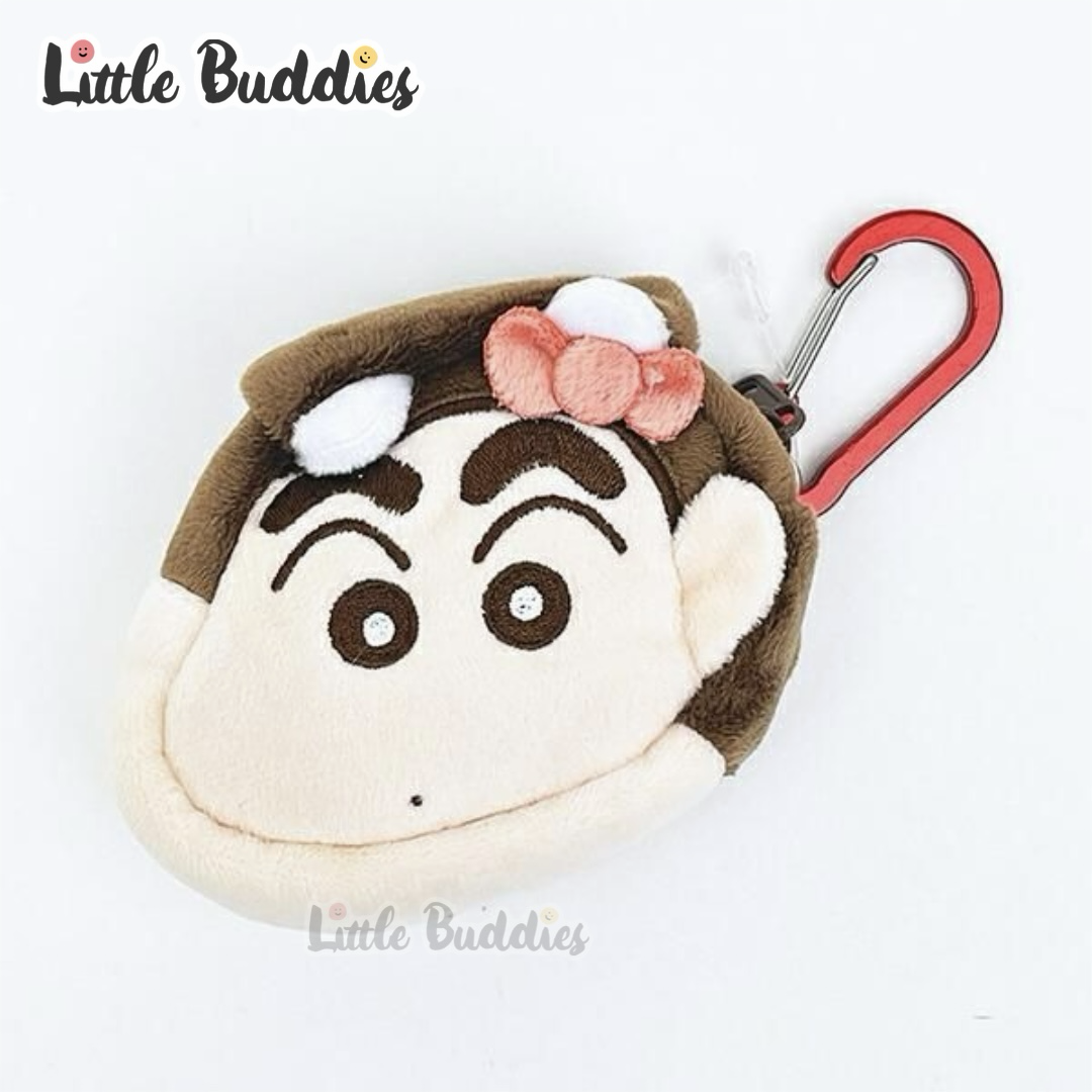 日本 Sanrio x 蠟筆小新 - 公仔頭拉鏈袋