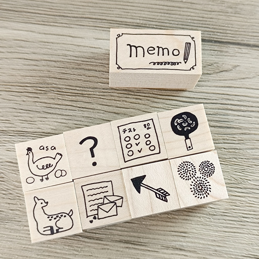 日本Necktie．20x20mm木頭印章 8+1款