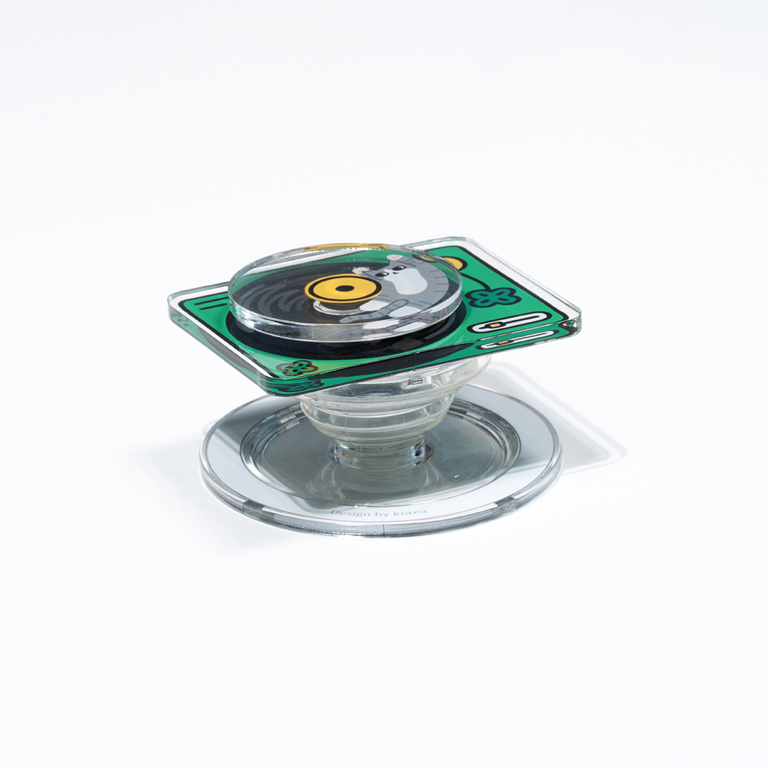 Sammyo store 磁吸手機支架 / 黑膠唱片鯖魚貓