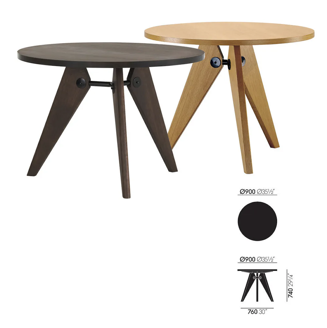 Guéridon Table 三腳圓桌 (Ø 90)