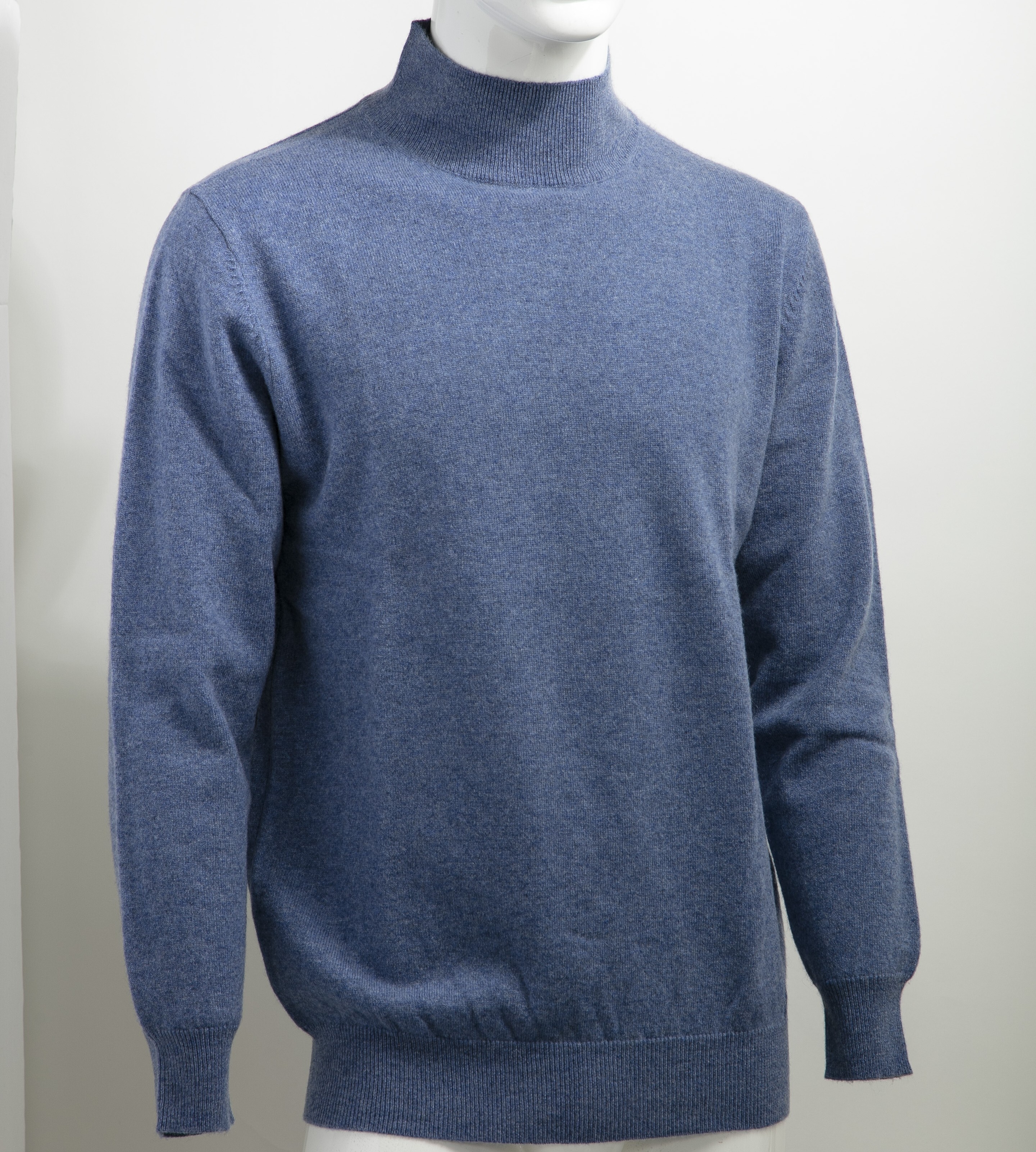 Lauriano Preola - 男裝淨色高領長袖茄士咩羊毛上衣 LS/MN/SOLID