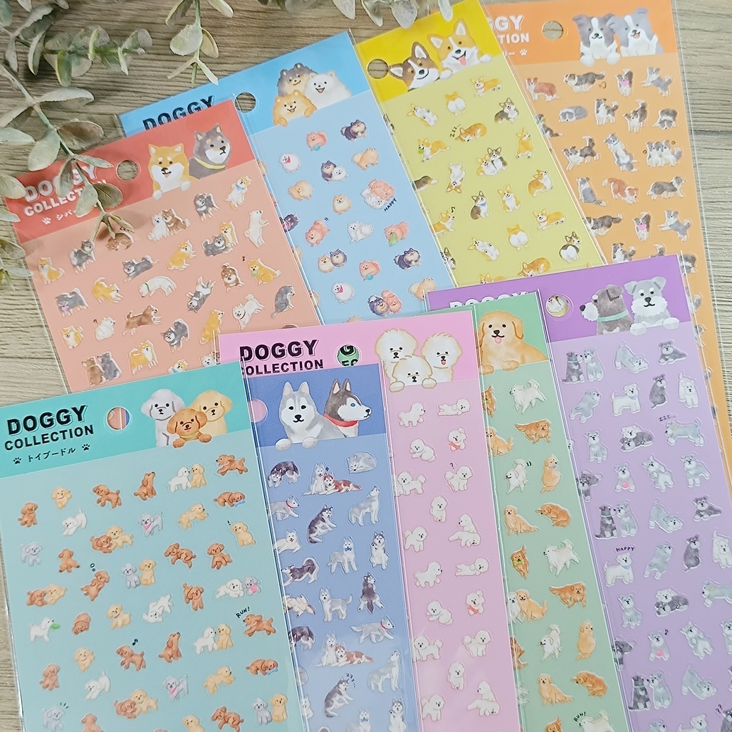 日本MIND WAVE．狗狗系列 透明PET手帳貼紙 共九款