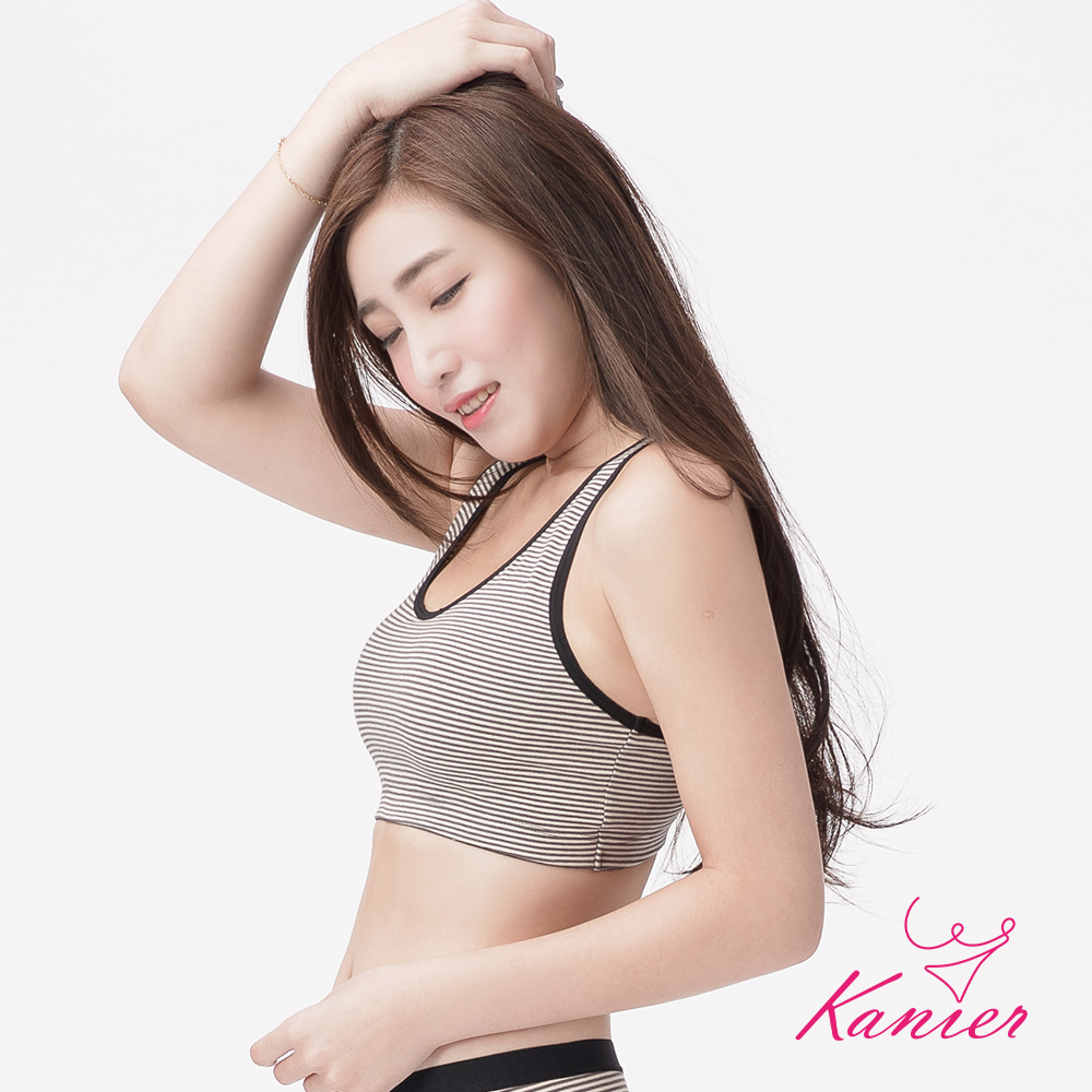 【Kanier卡妮兒】元氣女孩涼感有機棉 運動內衣【1209 黑色 -M / L / XL / XXL(Q)】