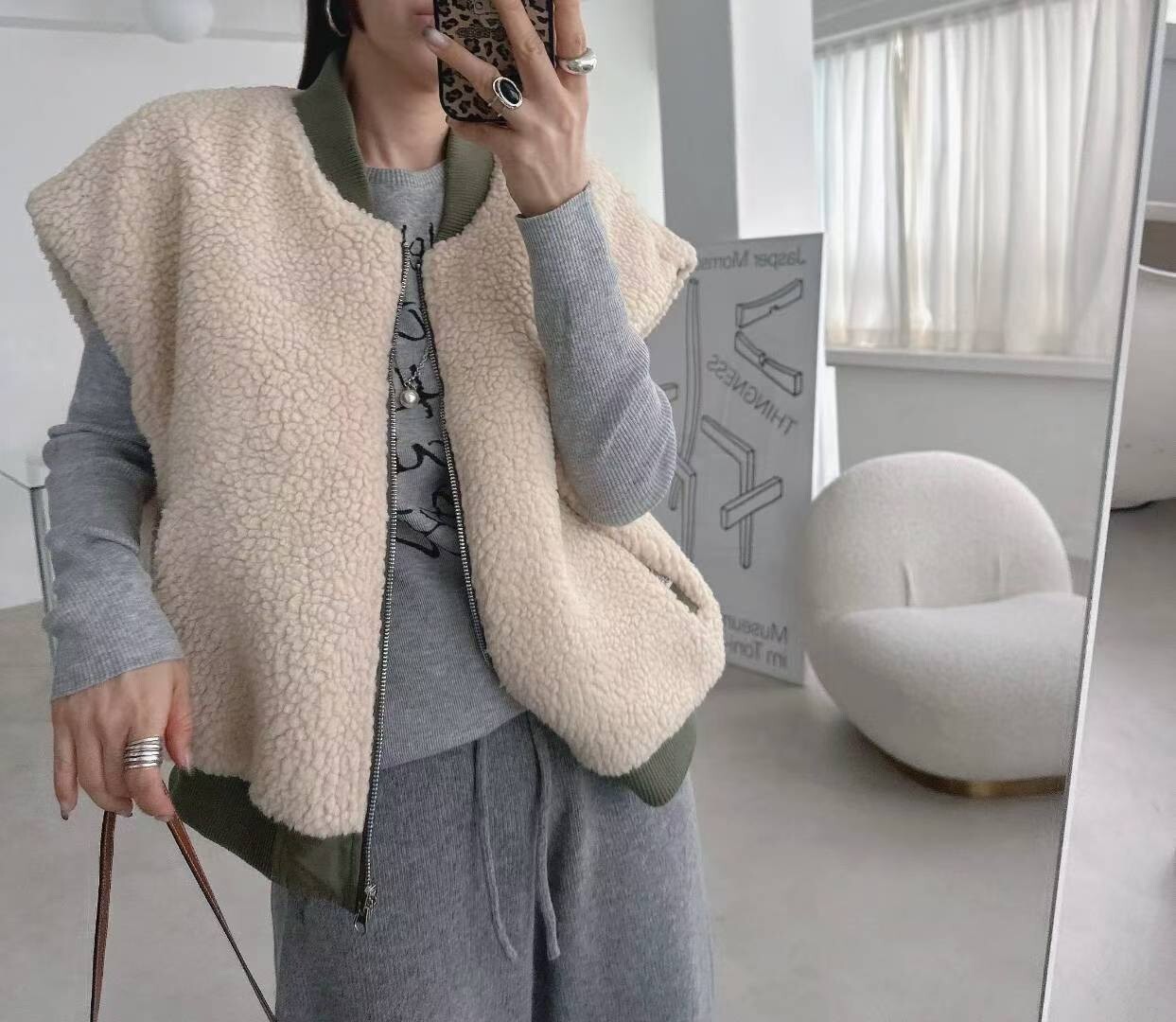 兩面穿防風保暖背心夾克