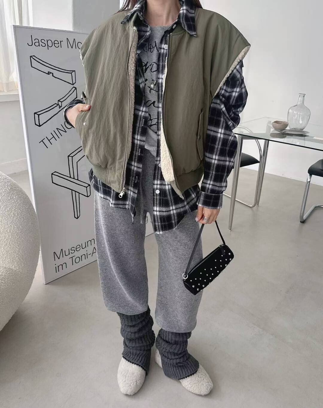 兩面穿防風保暖背心夾克