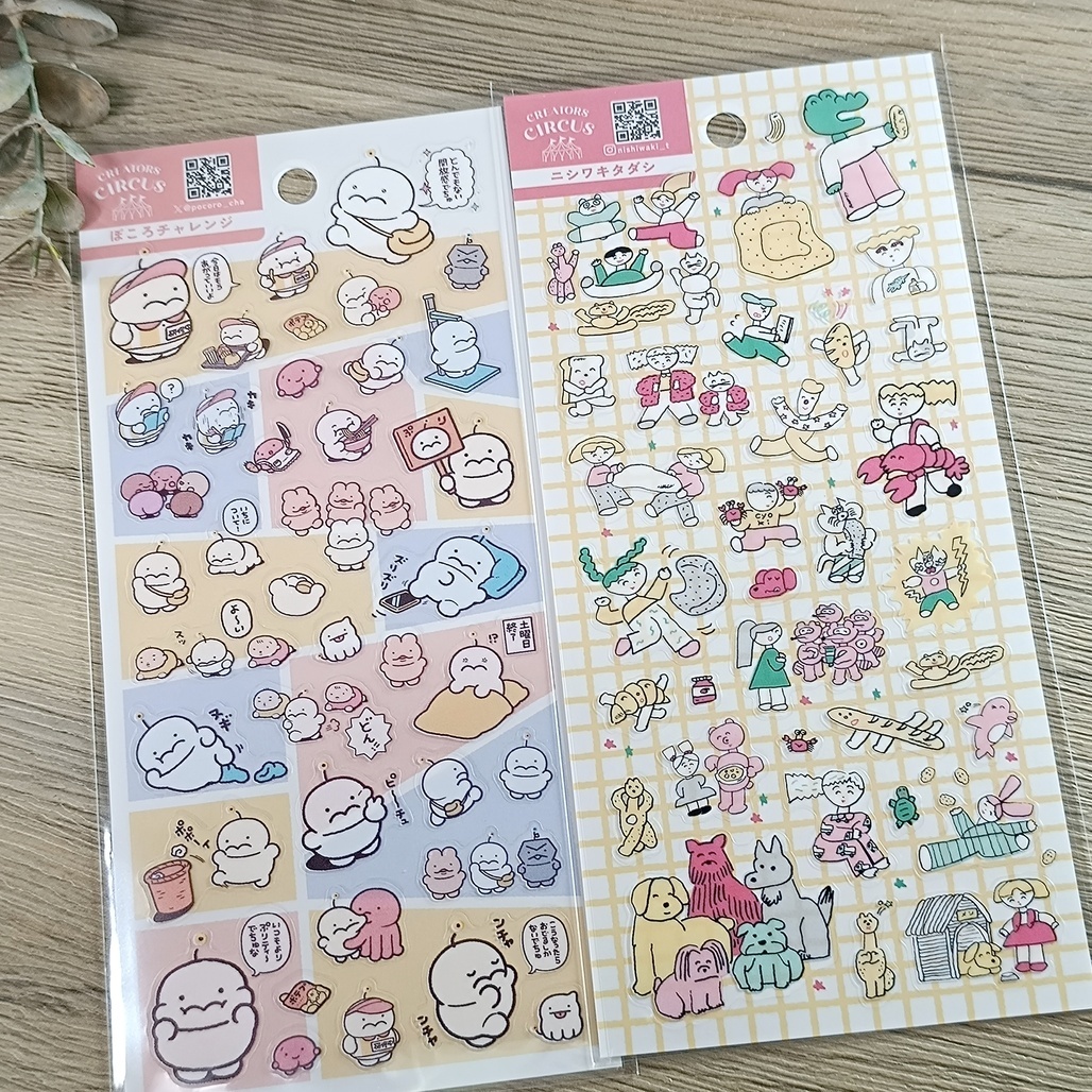 日本Creators Circus．透明PET手帳貼紙 共2款
