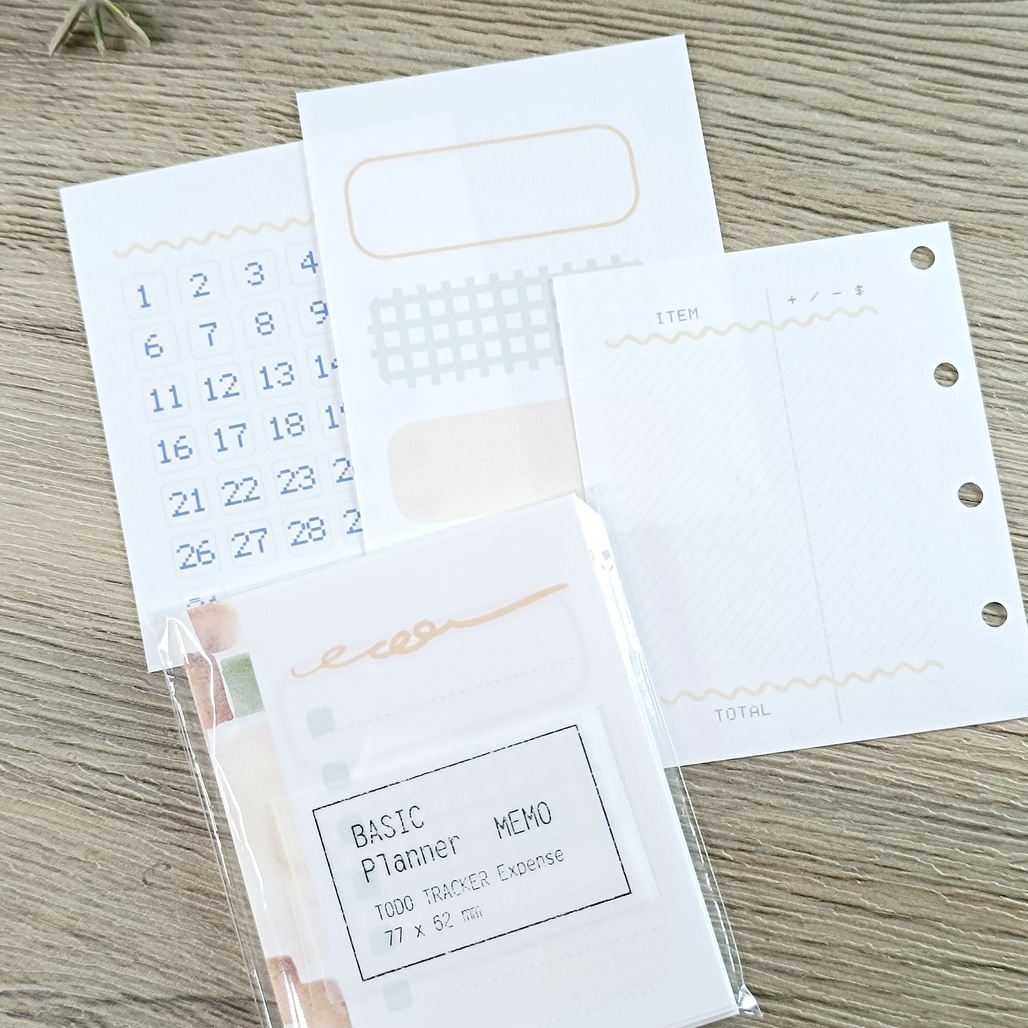 無色綻放．M5手帳內頁 手帳便條紙 綠X橘