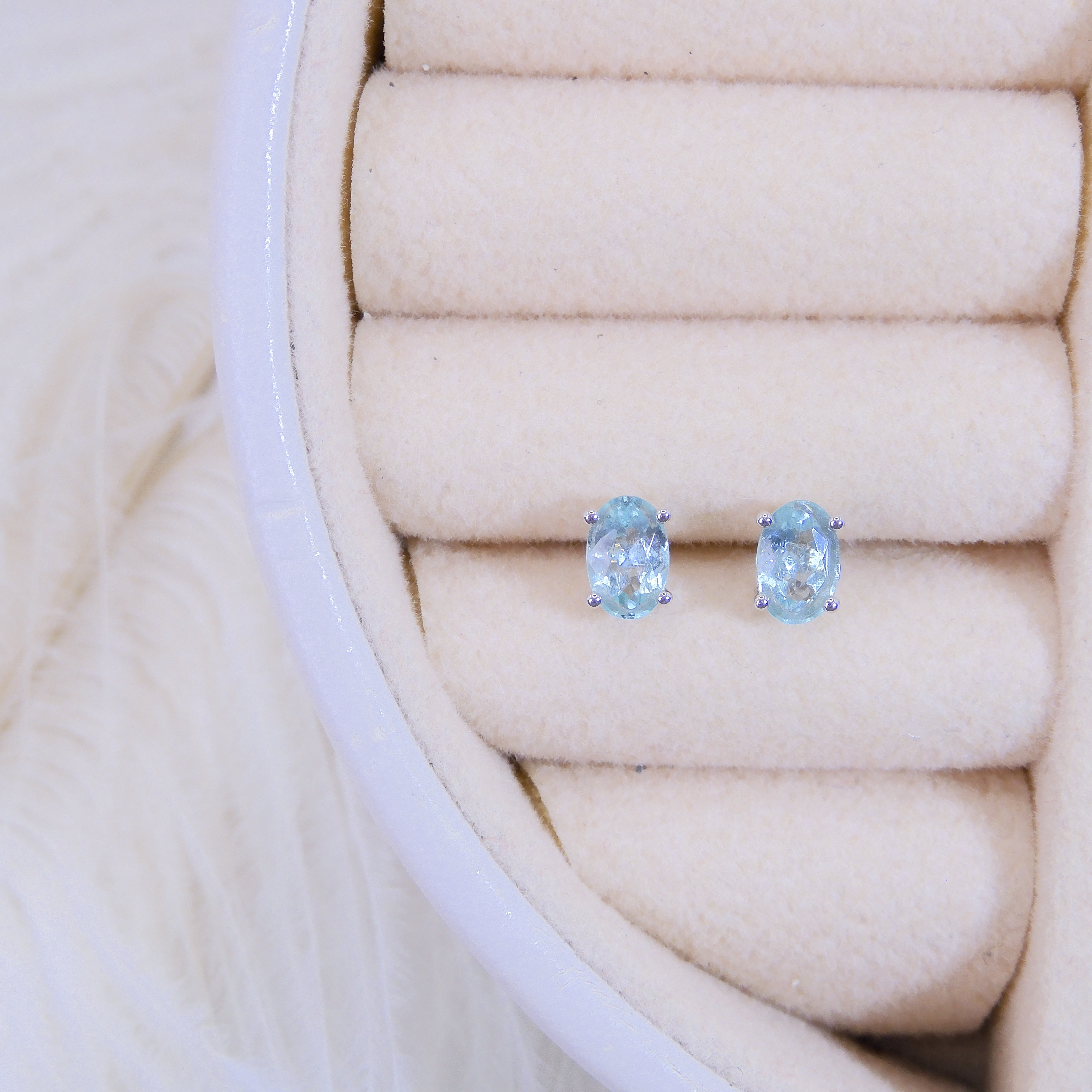 訂製 18K金 0.82ct 帕拉伊巴碧璽耳釘