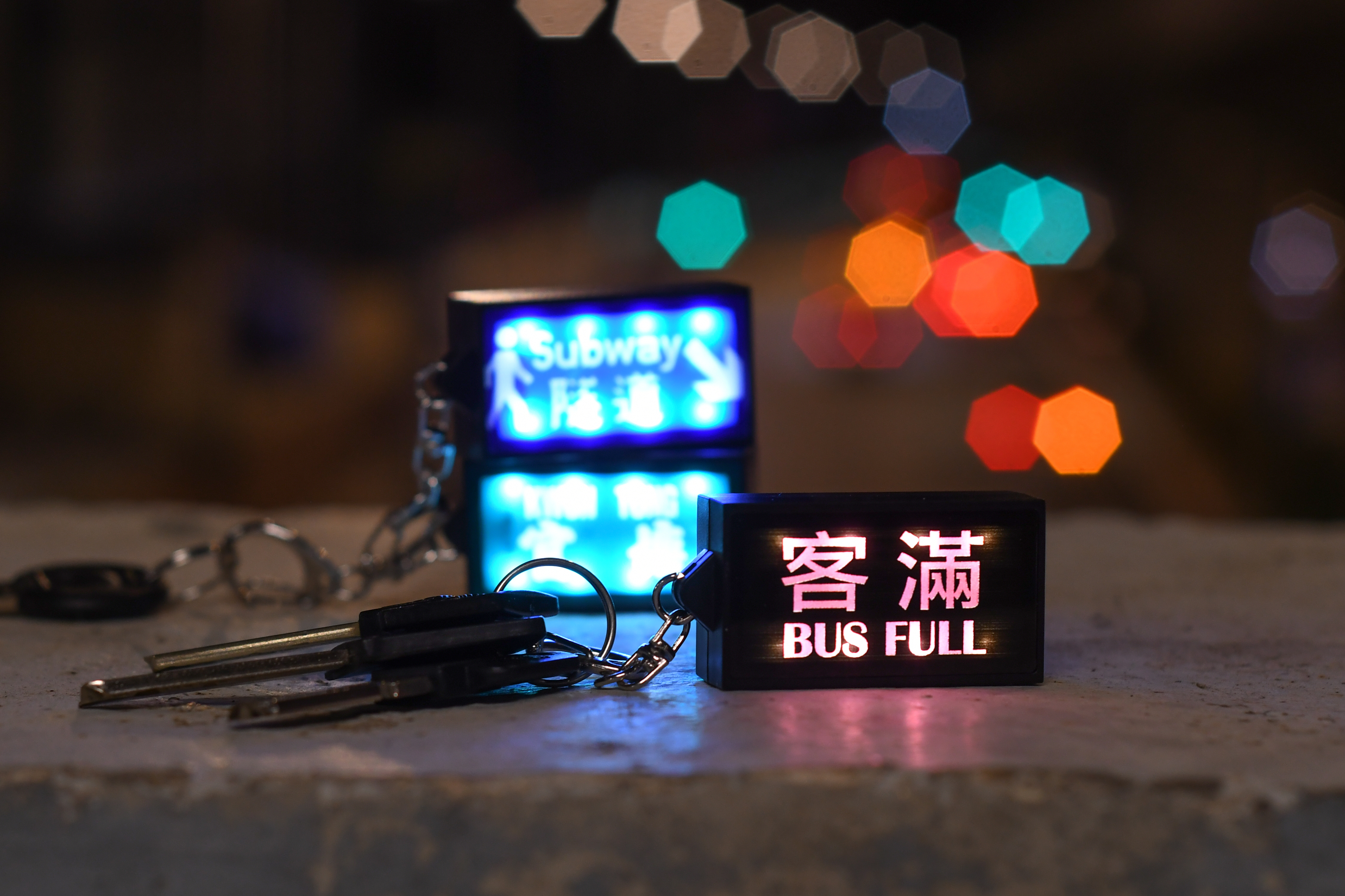 燈箱鎖匙扣 - 小巴路線牌 青山道 (M33543)