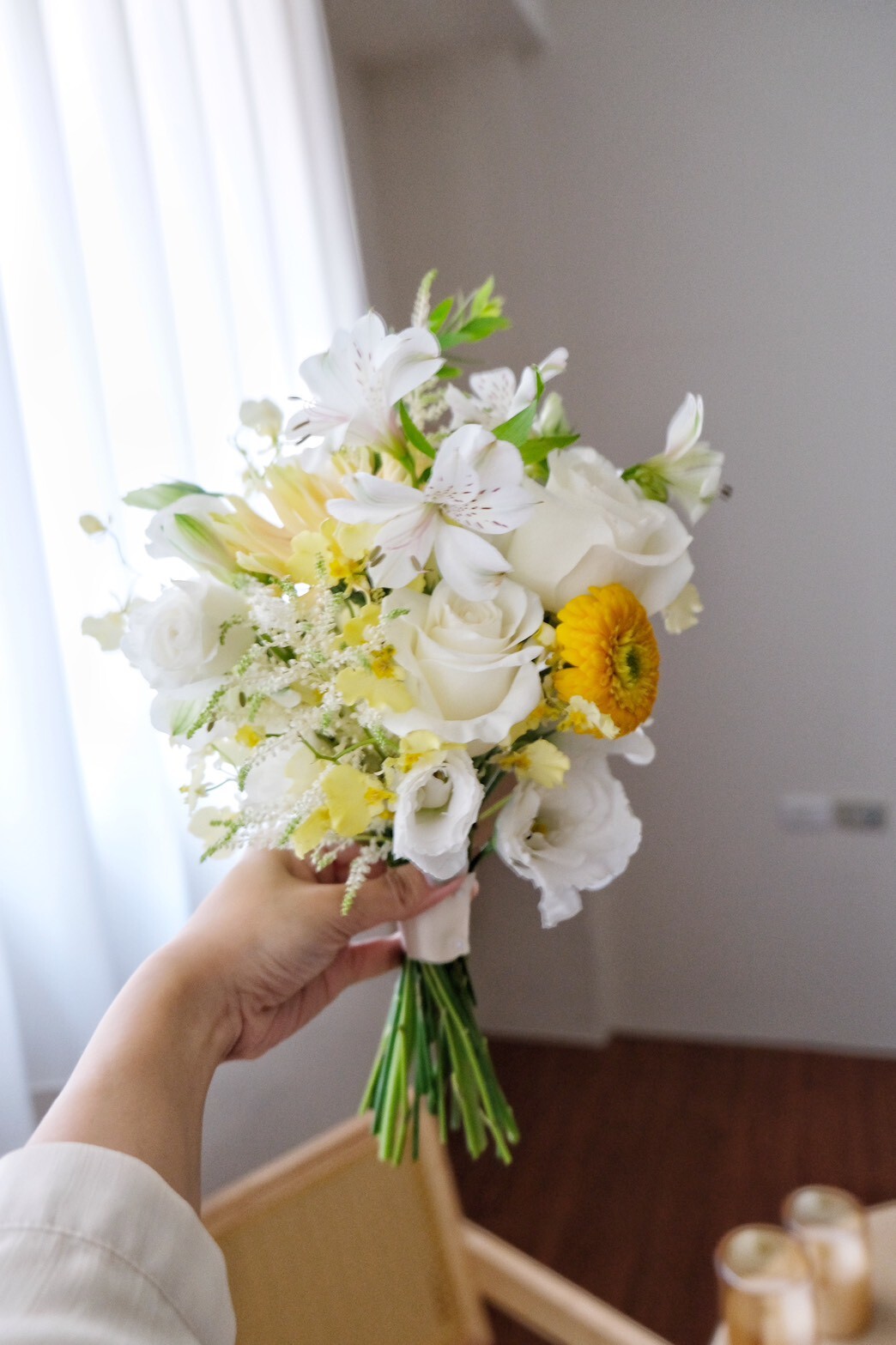 韓式仙氣捧花 / 陽光白