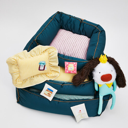 Louisdog 孔雀藍軟軟床