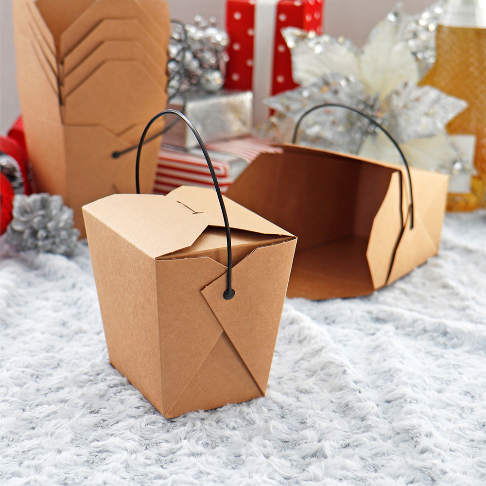 手提方形餐盒-ZS 牛皮 32oz 6號