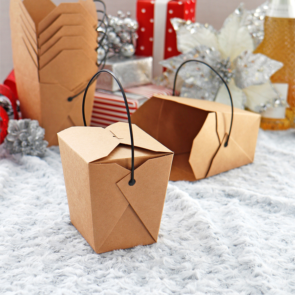 手提方形餐盒-ZS 牛皮 26oz 5號