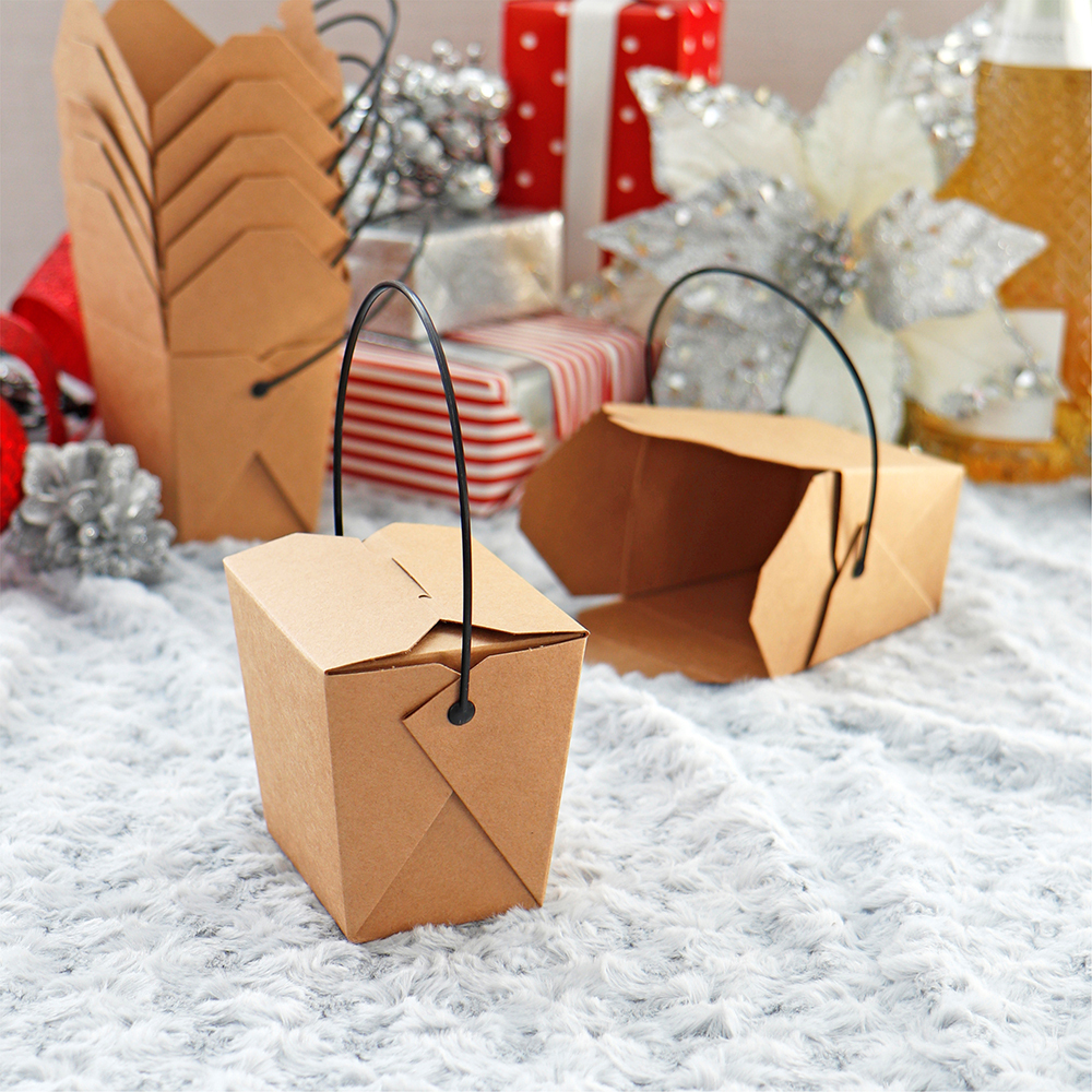 手提方形餐盒-ZS 牛皮 16oz 4號