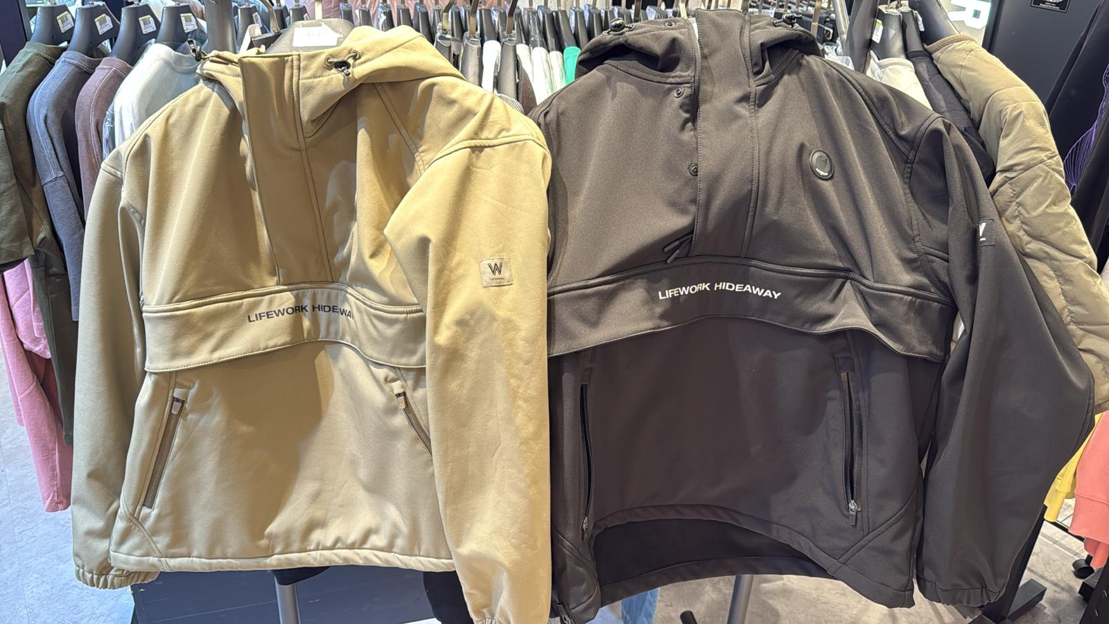 SC054 Lifework 淨色長袖小領連帽套頭衛衣