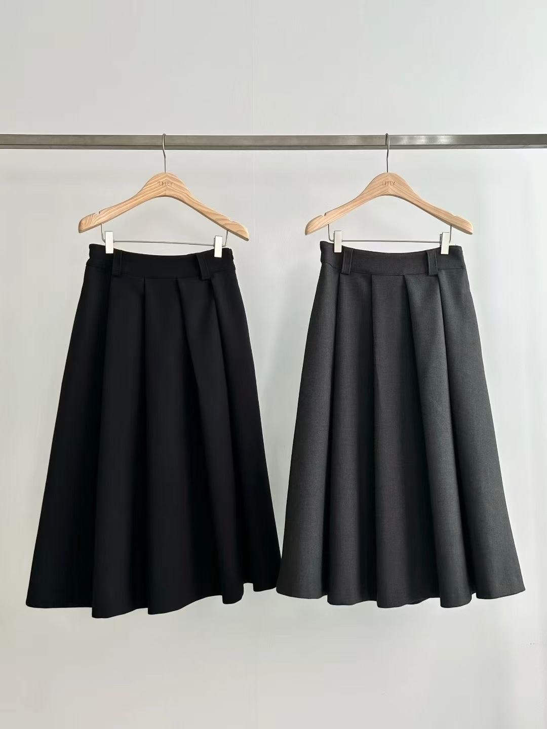 LY5316 百褶長傘裙