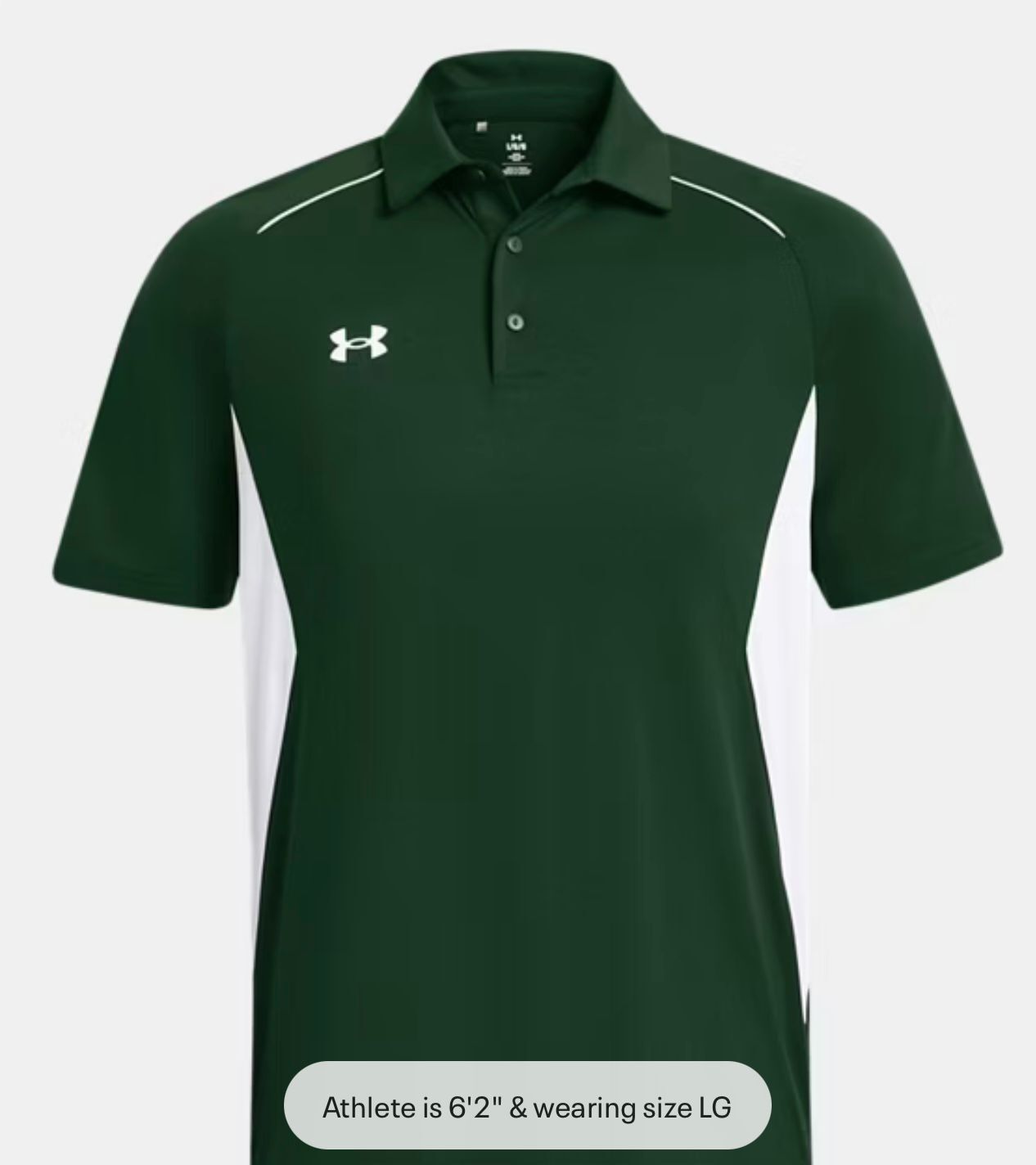 【預購】Q121606 UNDER ARMOUR男裝森林綠色標題 Polo 衫