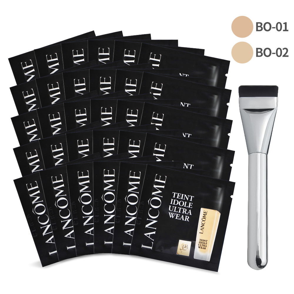 LANCOME 蘭蔻 零粉感超持久粉底 SPF48/PA++(1mlX30)#BO-01#BO-02#PO-01送一字型粉底刷