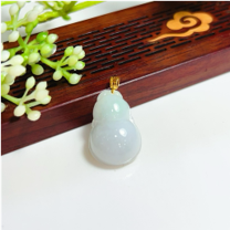 1218GZ13-翡翠GZ-18K黃迴紋扣葫蘆（C13）